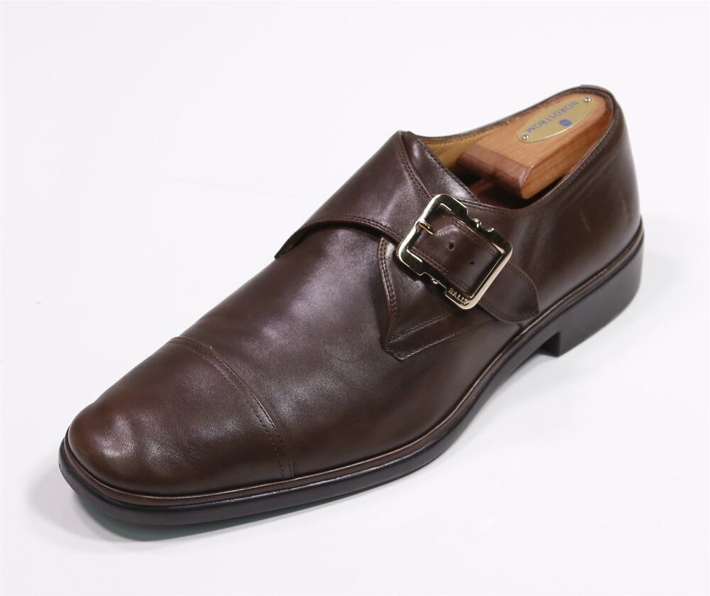 Bally Dolardo Brown Single Buckle Dress Loafers Mens US 7 D